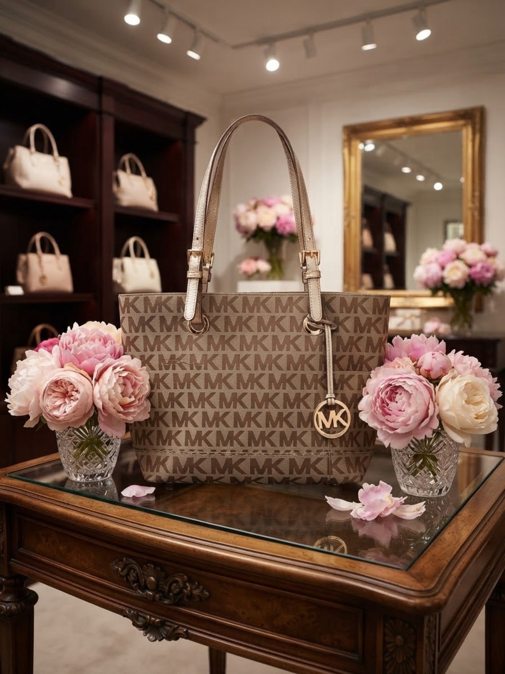Michael Kors Jet Set Signature Logo Tote Bag